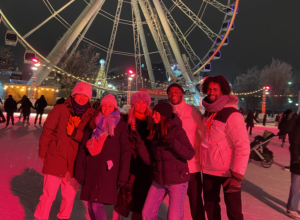 Une partie de nos V.I.E en pleine activité "team building" à la patinoire du Vieux Port de Montréal